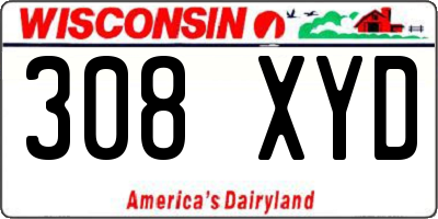 WI license plate 308XYD