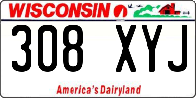 WI license plate 308XYJ