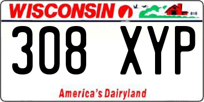 WI license plate 308XYP