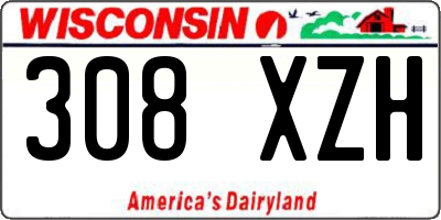 WI license plate 308XZH