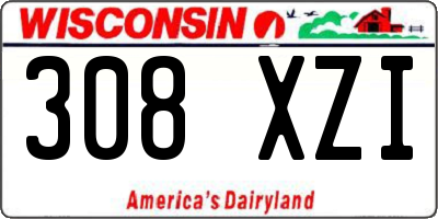 WI license plate 308XZI
