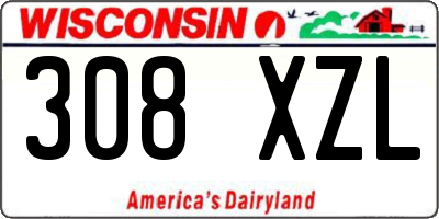 WI license plate 308XZL