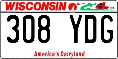 WI license plate 308YDG