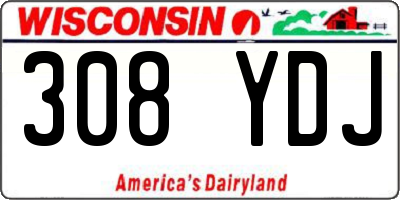 WI license plate 308YDJ