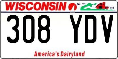 WI license plate 308YDV
