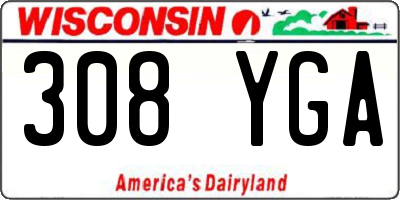 WI license plate 308YGA