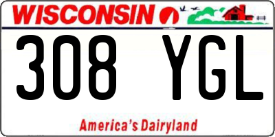 WI license plate 308YGL