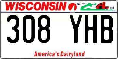 WI license plate 308YHB