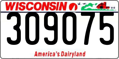 WI license plate 309075