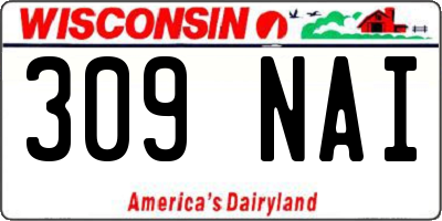 WI license plate 309NAI