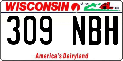 WI license plate 309NBH