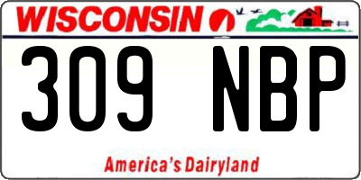 WI license plate 309NBP