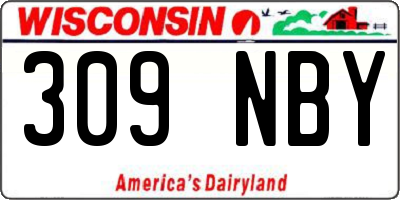 WI license plate 309NBY