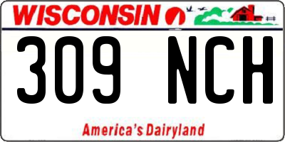 WI license plate 309NCH