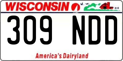 WI license plate 309NDD