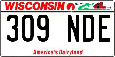 WI license plate 309NDE