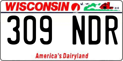 WI license plate 309NDR