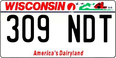 WI license plate 309NDT