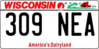 WI license plate 309NEA