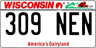 WI license plate 309NEN