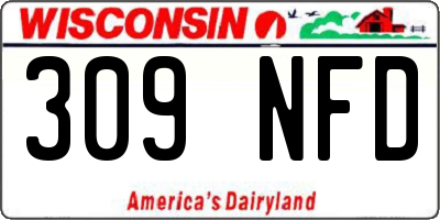 WI license plate 309NFD