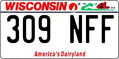 WI license plate 309NFF