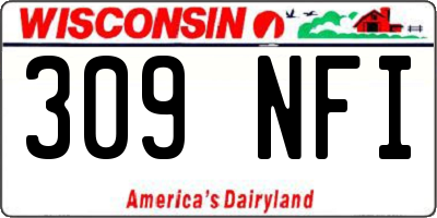 WI license plate 309NFI