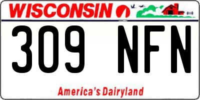 WI license plate 309NFN