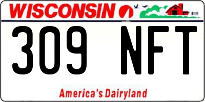 WI license plate 309NFT