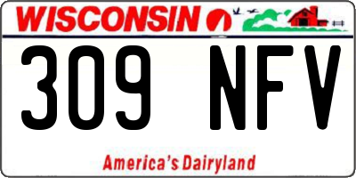 WI license plate 309NFV
