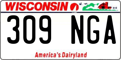 WI license plate 309NGA