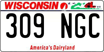 WI license plate 309NGC