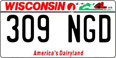 WI license plate 309NGD