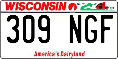 WI license plate 309NGF
