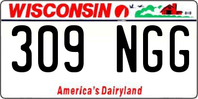 WI license plate 309NGG
