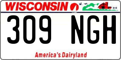 WI license plate 309NGH