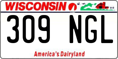 WI license plate 309NGL