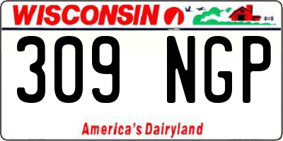 WI license plate 309NGP