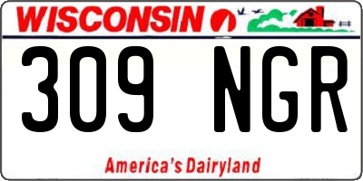 WI license plate 309NGR