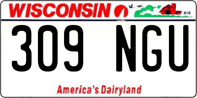 WI license plate 309NGU