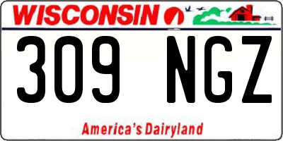 WI license plate 309NGZ