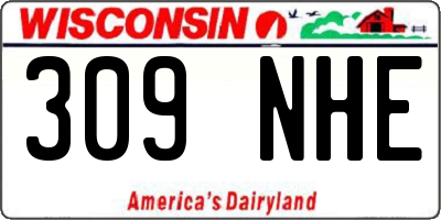 WI license plate 309NHE