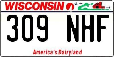 WI license plate 309NHF