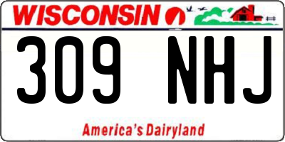 WI license plate 309NHJ
