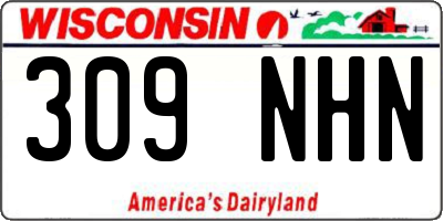 WI license plate 309NHN