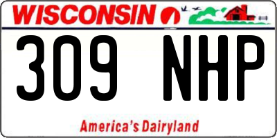 WI license plate 309NHP