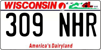 WI license plate 309NHR