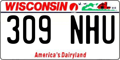 WI license plate 309NHU