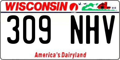 WI license plate 309NHV