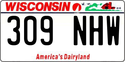 WI license plate 309NHW